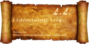 Lichtscheindl Liza névjegykártya